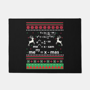 数学のクリスマス ドアマット
