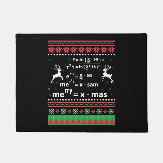 数学のクリスマス ドアマット (正面)