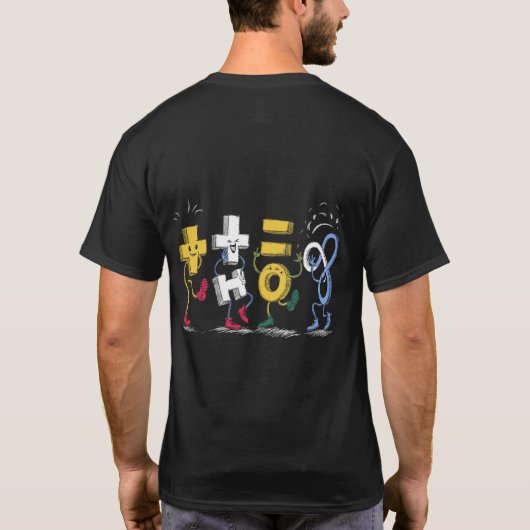 数学のジョーク数学先生おもしろい数学 Tシャツ (裏面)