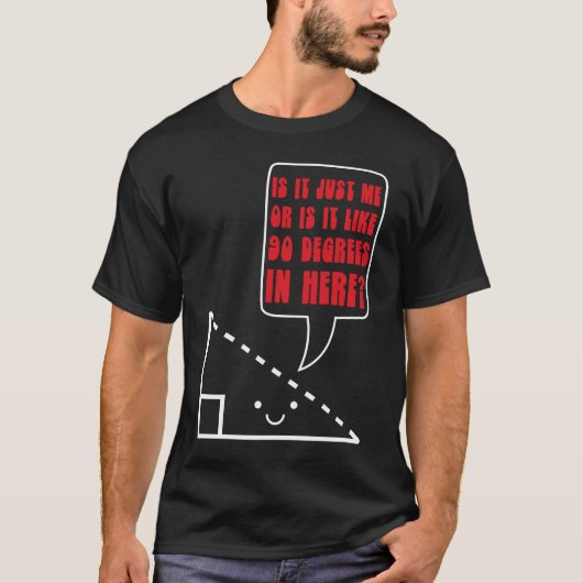 数学のジョーク90度三角形の数学おたく Tシャツ (正面)