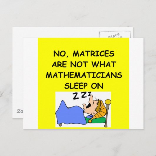 数学のジョーク ポストカード (正面/裏面)
