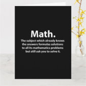 数学のタイポグラフィ 楽しい数学の挨拶 カード (黄色い花)