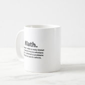 数学のタイポグラフィ 楽しい数学  コーヒーマグカップ (正面左)