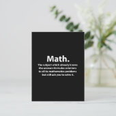 数学のタイポグラフィ 楽しい数学 ポストカード (スタンド正面)
