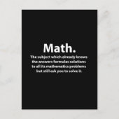 数学のタイポグラフィ 楽しい数学 ポストカード (正面)