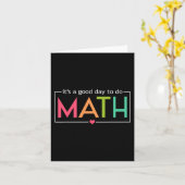 数学のテスト日は楽しい日 数学の先生をテストする日 カード (黄色い花)