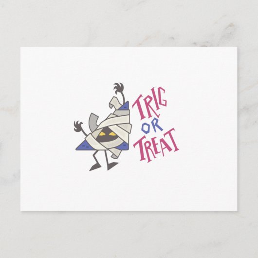 数学のハロウィンをトリグまたは扱う ポストカード (正面)