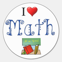 数学のハート本教室が大好き ラウンドシール