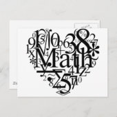 数学のハート ポストカード (正面/裏面)