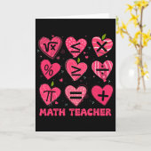 数学のバレンタインデー教師のための数学記号と算術 カード (黄色い花)