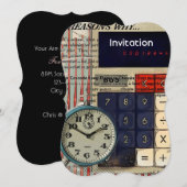 数学のファイナンシャルアドバイザー会計士計算機 招待状 (正面/裏面)