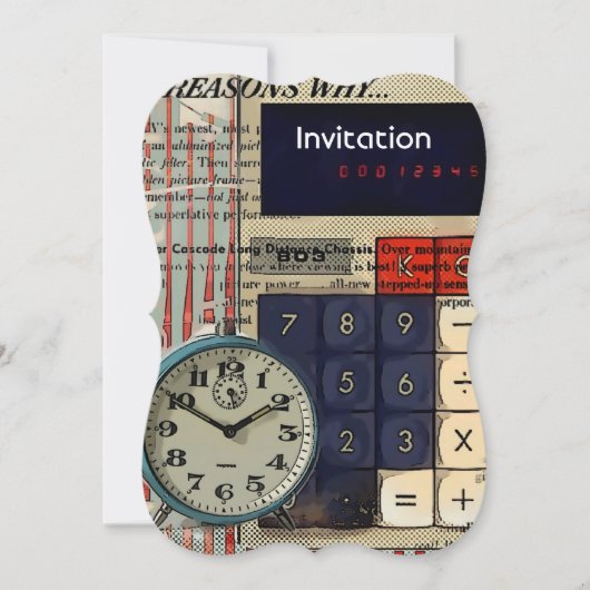 数学のファイナンシャルアドバイザー会計士計算機 招待状 (正面)
