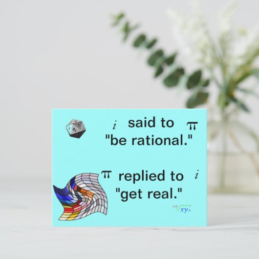 数学のユーモアのはがき ポストカード (スタンド正面)