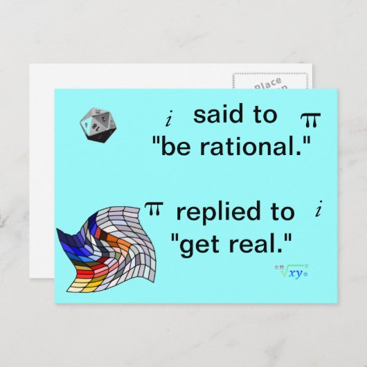 数学のユーモアのはがき ポストカード (正面/裏面)