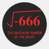 数学のユーモアのステッカー ラウンドシール (正面)