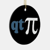 数学のユーモア-かわいいティーPi セラミックオーナメント (右)