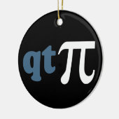 数学のユーモア-かわいいティーPi セラミックオーナメント (左)