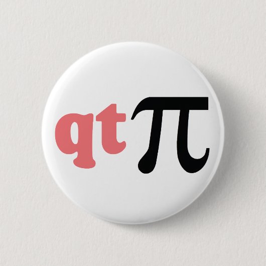 数学のユーモア-かわいいティーPi 缶バッジ (正面)
