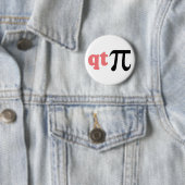 数学のユーモア-かわいいティーPi 缶バッジ (インサイチュ)