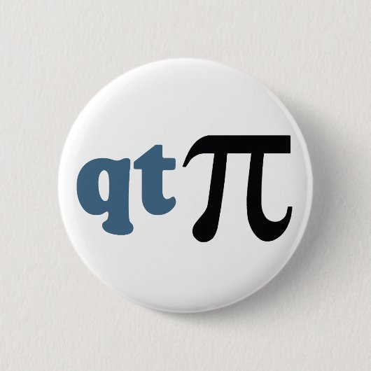数学のユーモア-かわいいティーPi 缶バッジ (正面)