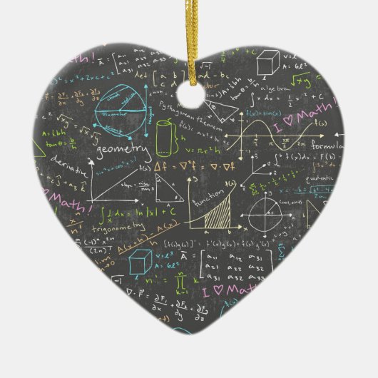 数学のレッスン セラミックオーナメント (正面)
