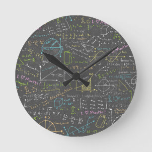数学のレッスン ラウンド壁時計