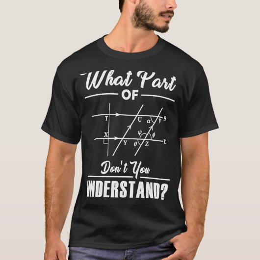 数学の一部先生おたく数学のジョーク Tシャツ (正面)