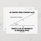 数学の不平等ユークリッドを勉強する際には注意する ポストカード (正面/裏面)