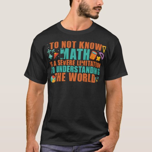 数学の世界を理解する数学アート Tシャツ (正面)