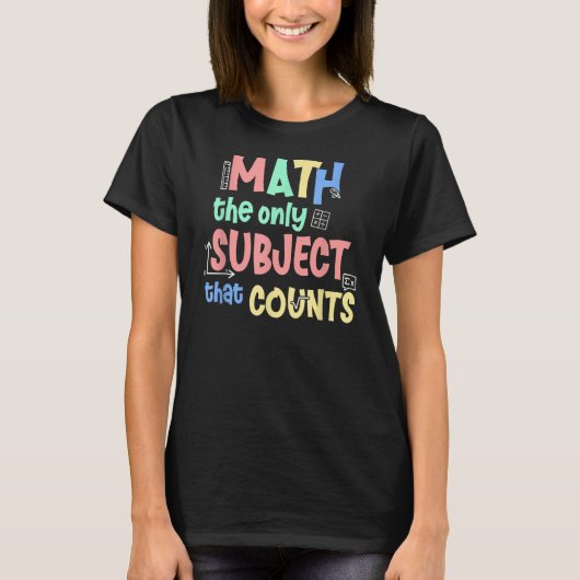 数学の主題数数学の先生学生 Tシャツ (正面)