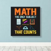 数学の主題数数学の先生 キャンバスプリント (インサイチュ (ウッドフロア))