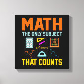 数学の主題数数学の先生 キャンバスプリント (正面)