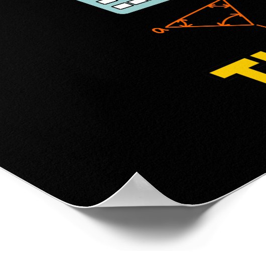 数学の主題数数学の先生 ポスター (角)