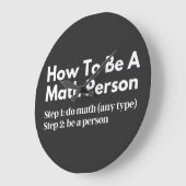 数学の人になる方法 ラージ壁時計 (傾斜)