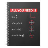 数学の代数学の数学教師のギフトのアイディア ノートブック (正面)