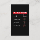 数学の代数学の数学教師のギフトのアイディア 名刺 (正面)
