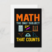 数学の件名数数学の先生 出欠カード (正面/裏面)