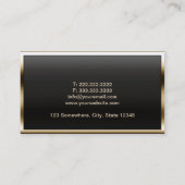 数学の個人教師のエレガントな金ゴールドのボーダー 名刺 (裏面)