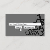 数学の個人教師のダークグレー創造的な調査のバー 名刺 (正面)