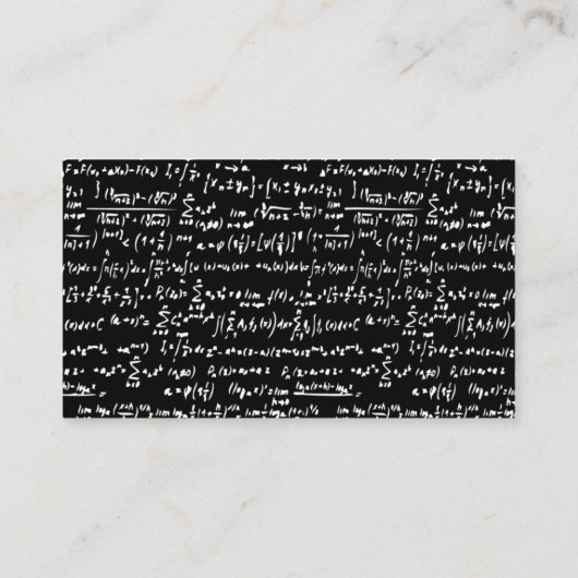 数学の個人教師の薄い灰色の数学の方式 名刺 (裏面)