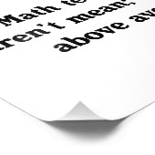 数学の先生が平均を超えている フォトプリント            (角)