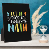 数学の先生が数学と格闘 フォトプラーク (側面)