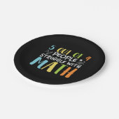 数学の先生が数学と格闘 ペーパープレート (アングル)