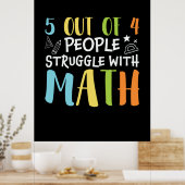 数学の先生が数学と格闘 ポスター (キッチン)