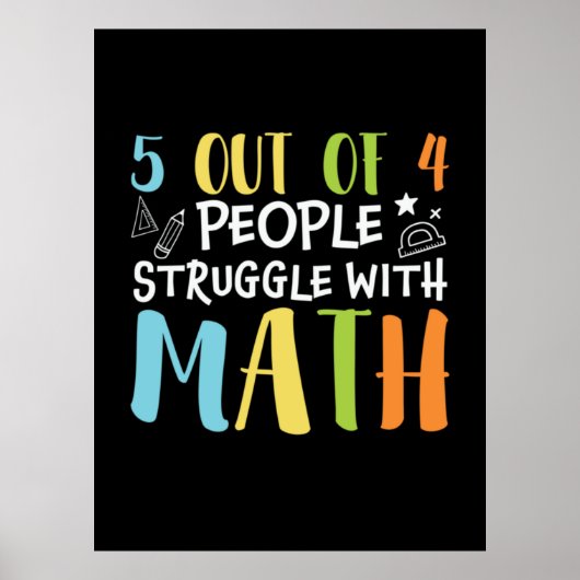 数学の先生が数学と格闘 ポスター (正面)