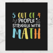 数学の先生が数学と格闘 ワインラベル (シングルラベル)