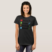 数学の先生と学生の新学期のアパレル Tシャツ (正面フル)