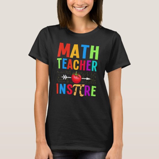 数学の先生にインスパイアされた数学好きとパイの日 Tシャツ (正面)