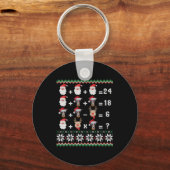 数学の先生のクリスマス グレイハウンド キーホルダー (正面)
