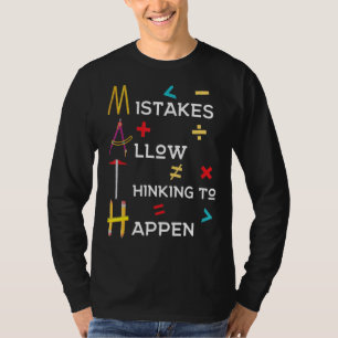 数学の先生の考える間違いが起こる Tシャツ